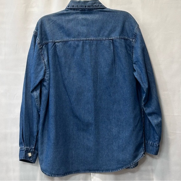 Denim Zoo Animal Artsy Boho Embroidered Women’s Shirt Size M - Picture 3 of 8